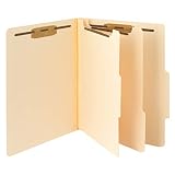 Smead Classification File Folder, 2 Dividers, 2" Expansion, 2/5-Cut Tab, Letter Size, Manila, 10 per Box (14000)