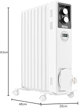 Dimplex ECR20Tie 2kW Eco Portable Radiator White/Light Grey view 7