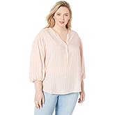 Jessica Simpson Women's Sena Bubble Sleeve Button Up Blouse