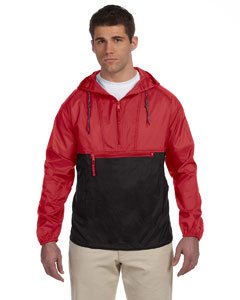 Harriton Packable Nylon Jacket M Red/Black