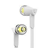 Earphones, Vomach Wired Headphones In Line Volume Control Crystal Sound Earbuds with Mic White