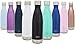 Simple Modern 9 Ounce Wave Water Bottle - Vacuum Insulated Stainless Steel Flask - Double Wall - Leakproof Kids - Midnight Black
