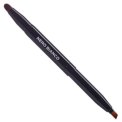 貝印 NEROBIANCO 2wayアイメイクブラシ メイクブラシ 幅広 先細 キャップ付 スライド式 メンズ レディース KQ3504