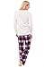 Del Rossa Women's Flannel Pajamas, Knit Top Cotton Pj Set