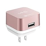 LABC X1,18W 1-Port USB Charger with Qualcomm Quick Charge 2.0/Rapid charging/Travel Charger- Rose Gold(LABC-595-RG)