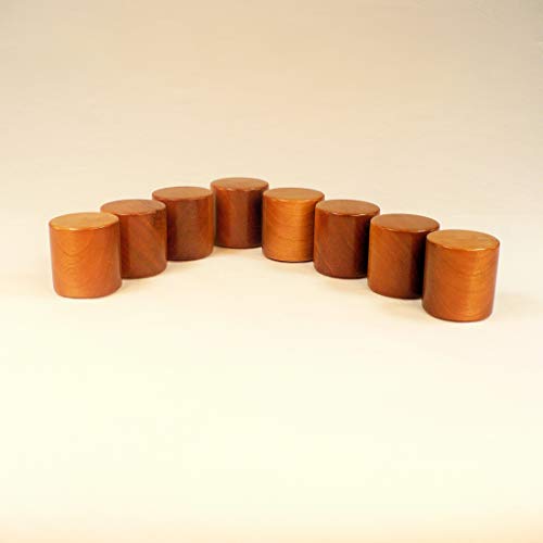 Lamp Finial, Cherry Wood, Drum Pattern 4