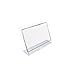 Azar Displays 112740 3-1/2-Inch by 2-1/2-Inch Horizontal Slanted L-Shape Acrylic Sign Holder, 10 Count, Clear
