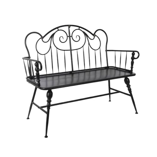 XRXwuf689 Outdoor Garden Bench Outdoor Garden Bench, Vintage Iron with Backrest Patio Seat, for Balcony Indoor Terrace Leisure Bench Park Bench
