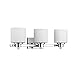 Chloe Lighting CH821036CM24-BL3 Contemporary 3 Light Chrome Finish Bath Vanity Wall Fixture White Alabaster Glass 24
