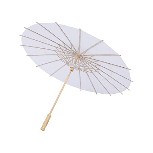 White Nature Wedding Paper Umbrella Favor Party Decoration Bridal Parasol Umbrella Photograph Accessory Art Display(20cm)