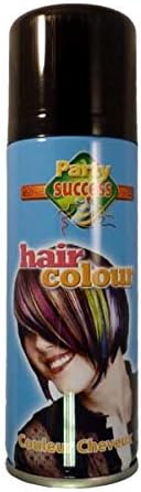Party Success Temporary Wash Out Hair Colour Spray Black 125ml view 2
