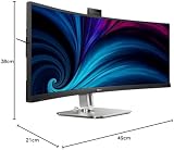 Philips 49B2U5900CH 49" QHD Curved Monitor 75Hz VA HDR400 KVM USB-C Dock Webcam view 8