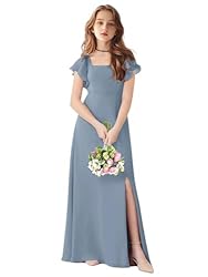 TAISHAN Junior Bridesmaid Dress for Wedding Ruffle