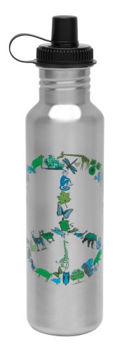 Gaiam STAINLESS STEEL WATER BOTTLE-750ML W/ SPORT TOP