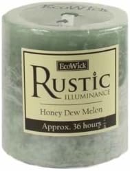 7X7.5Cm Ecowick Pillar Candle - Honey Dew Melon