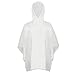 H&C Unisex Rain Poncho Hoods and Sleeves,Clear,One Size