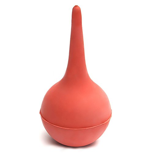 Pink Laboratory Tool Rubber Suction Ear Washing Syringe Squeeze Bulb 1Pc (90 mL)