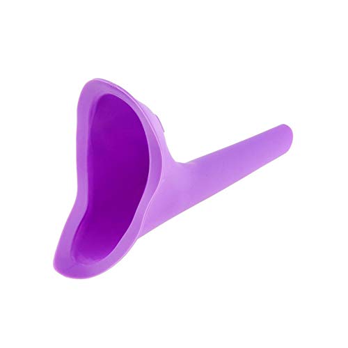 YaptheS Female Urinary Incontinence Device Lady Silicone Funnel Woman Outdoor Pee Standing up Recycled Camping Portable urinals in The Bathroom - Purple.
