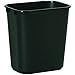 Rubbermaid Commercial Products Deskside Wastebasket/Trash Can, 3.25-Gallon/13-Quart, Black, Small, for Bedroom/Bathroom/Office, Fits Under Desk/Sink/Cabinet, Pack of 12