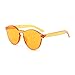 Armear Women Retro Rimless Round Sunglasses Tinted One Piece Orange Lens Eyeglasses