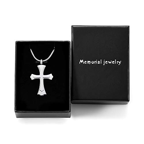image for memorial jewelry Stainless Steel Cross Memorial Cremation Ashes Urn Pe