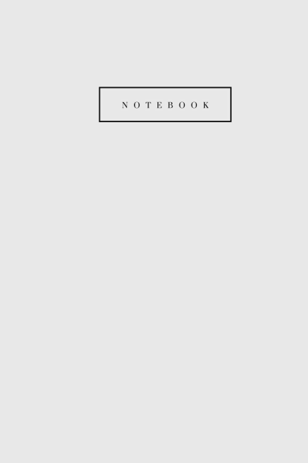 Notebook: Clear grey elegant notebook / 200 lined pages / 6x9inch
