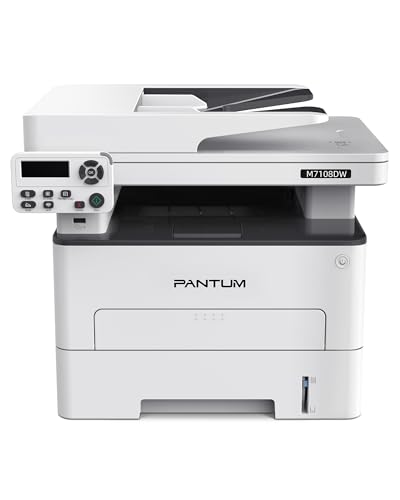 PANTUM M7108DW Multifunction Laser Printer, Black and White, 3in1 Print/Copy/Scanner, Automatic Duplex Printing, WiFi/USB/Ethernet, 33 ppm