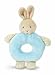 Bunnies By The Bay Bunny Ring Rattle, Blue, Bunny Rabbit Stuffed Animal