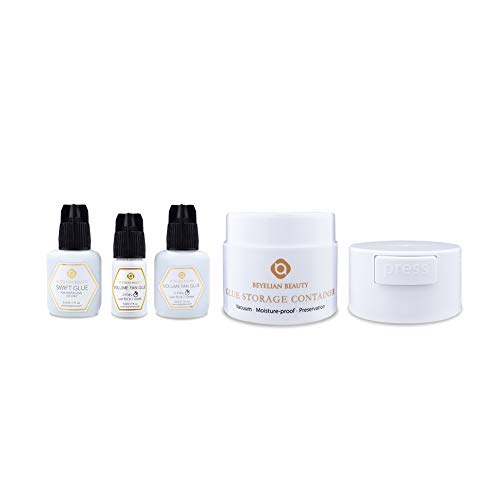 BEYELIAN Glue Storage Container Eyelash Extensions Adhesive Jar Stand Sealed Tank Lash Artists Tool White - Thumbnail 5
