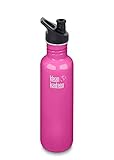 Klean Kanteen Classic Stainless Steel Water Bottle with Klean Coat, Single Wall and Leak Resistant Sport Cap 3.0 (NEW 2018)