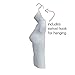 Only Hangers Set of (2) Female Torso Body Mannequin Forms (Waist Long) Great for Small and Medium Sizes, White Finish