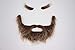 Mustaches Self Adhesive Fake Mustache Beard and Eyebrows, Novelty, Realistic False Facial Hair, Costume Accessory for Adults, Brown and Gray Color