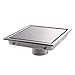 KES Invisible Tile-in Drain 6-Inch by 6-Inch SUS 304 Stainless Steel Rustproof with Strainer, V252S15
