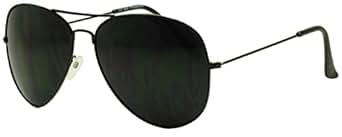 SunglassUP Super Dark Blacked Out Lens Retro 80s Aviators