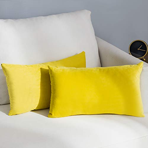 solid yellow throw pillows