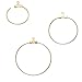 10 Gold Beading Hoop Earring Finding Components With 2 Loops Plated Brass Metal (40mm)