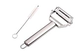 Vegetable Peeler, Besiva Ultra Sharp Stainless Steel Vegetable Slicer Peeler with Cleaning Brush