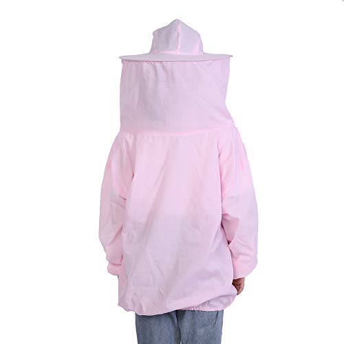 Wifehelper Professional Beekeeping Protective Jacket Suit Bee Keeping Beekeeper Equipment Beekeeping Protective Gear(Pink)