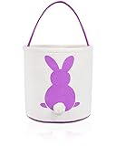 MONOBLANKS Easter Bunny Basket Bags for Kids Canvas