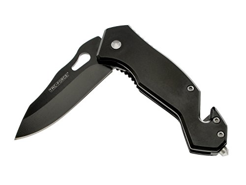 NDZ Performance Tac-Force 6.5" Tactical Rescue Folding Knife Glass Breaker Seat-Belt Cutter 903BK Compact Black Got Ammo? Text - Thumbnail 3
