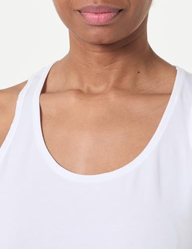 Tommy Jeans Camisetas de Tirantes Pack de 2 Mujer Tejido elástico, Multicolor (White/Light Grey HTHR), M