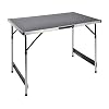In hoogte verstelbare aluminium campingtafel, 100 x 60 cm, verstelbaar op 4 hoogtes (73, 80, 87 en 94 cm), handig inklapbaar