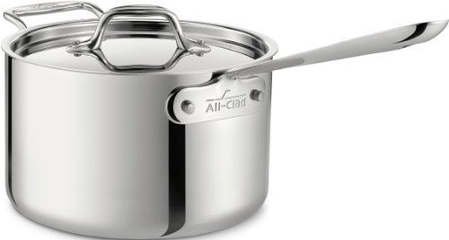 UPC 011644502287, All-Clad 4203 with Loop Stainless Steel Tri-Ply Bonded Dishwasher Safe Sauce Pan with Loop Helper Handle and Lid Cookware, 3-Quart, Silver