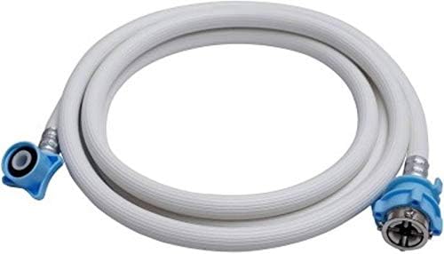 PK Aqua 4 Meter Universal Washing Machine Cold and Hot Water Inlet Flexible PVC Rubber Hose Pipe with Tap Adaptor
