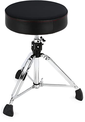 Gibraltar Schlagzeughocker, Drumhocker 9000 Series Round Neoprene, 9608NR (Durchmesser: 35cm, Neopren-Sitzfläche, Super Lock, Dreibein-Position, 'Supe