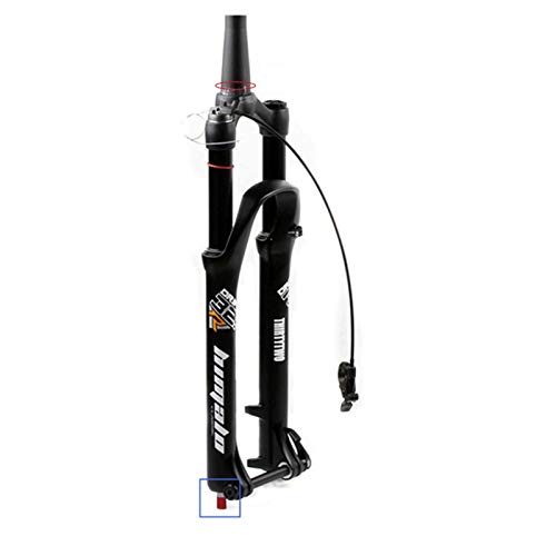 MZP MTB Bike Front Fork 26 27.5 29 Inch Double Shoulder Control Downhill Suspension DH Air Pressure Straight Tube Ultralight Bicycle Shock Absorber Re MZP E-Bike Front Fork 26\" MTB Disc Brake Bike 1-1⁄8\" Steerer