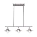 Wellmet 3 Lights Modern Pendant Lighting for Kitchen Island, Farmhouse Chandelier Dining Room Lighting Fixtures Hanging with Brushed Nickel Finish,Chandeliers Height Adjustable for Pool Table (Silver)