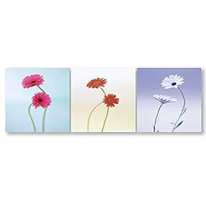 Wall26-3 Panel Canvas Wall Art- Elegant Flowers-Giclee Painting Wall Bedroom Living Room Home Decoration - 12"x12"x3 Panels