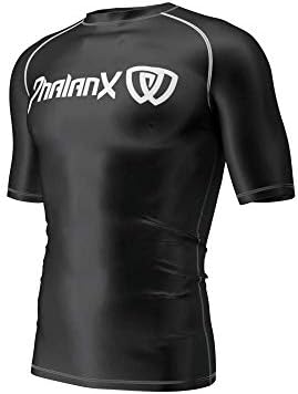 Phalanx Mens Rash Guard for BJJ Jiu Jitsu, Short Sleeve Competition Grade MMA Shirt