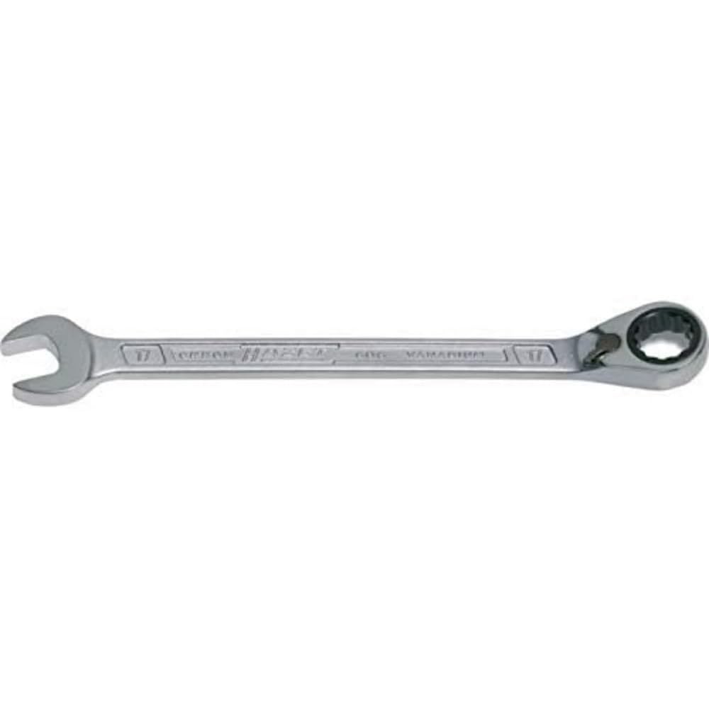 HAZET 606-8 129.9 mm 12-Point Traction Profile Ratcheting Combination Wrench - Chrome-Plated